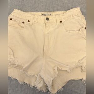 Abercrombie & Fitch Curve Love High Rise Denim Shorts
